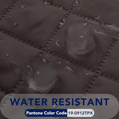 PureFit Reversible Quilted Sofa Cover, Water Resistant Slipcover Furniture Protector, Washable Couch Cover with Non Slip and Elastic Straps for Kids, Pets (Sofa, Chocolate/Chocolate)