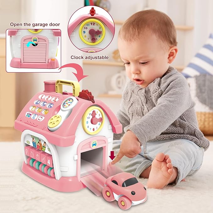 Ming You Montessori Toys for 1+ Year Olds Girl Gifts - 8-in-1 Musical Learning House Baby Toy 6-12 12-18 Months, Toddler Toys Age 1, 2 Year Old Girl Birthday Gifts