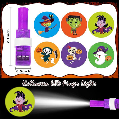Halloween Party Favors for Kids, 36 Pcs Halloween LED Light Up Finger Lights Toys Goodie Bag Pinata Fillers, Trick or Treats Glow In The Dark Toys Bulk for Halloween Party Classroom Gifts Prizes