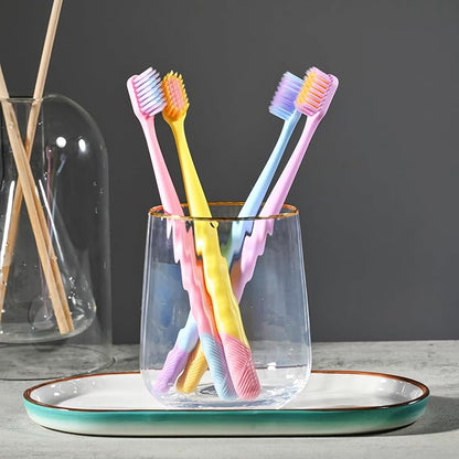 VIWIK 10 Pack Colorful Ultra-Soft Bristle Toothbrush – BPA-Free, Gentle on Gums, Effective Plaque Removal for Sensitive Teeth – Durable, Perfect for Adults and KidC