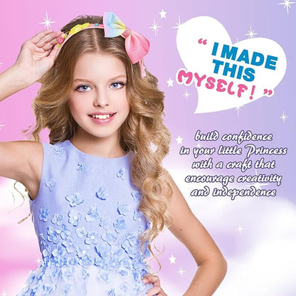 SYOKZEY Hair Accessories for Girls, Headband Making Kit,Toys Gifts for 3-12 Years Old Girls,Girls Toys Age 6-8, Arts and Craft Kits, Birthday Presents DIY Christmas Stocking Stuffers- 49 Pc