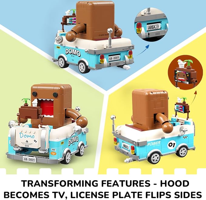 Cabagii Retro Car Building-Bricks Set, Collectible Toy Building Sets for Kids, Gift for Boys, Girls and Gamers Ages 8 and Up, Vintage Vehicle Construction Building Model