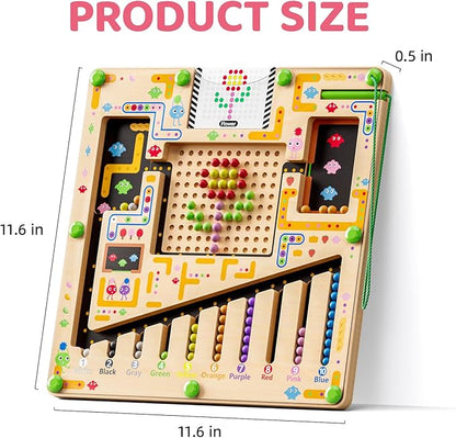 Magnetic Maze Montessori Toys – Toddler Toys & Kids Games Designed for Preschool Learning Activities, Enhancing Fine Motor Skills & Cognitive Growth, 34567 Year Old Girl Birthday Gift and Boys