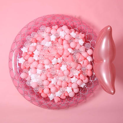 GOGOSO Ball Pit Balls,Plastics Balls for Ball Pit, Stars Hearts Shape for PastelBall for Toddlers Kids