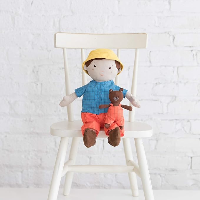 Manhattan Toy Playdate Friends Alex Machine Washable and Dryer Safe 14 Inch Doll with Mini Bear Stuffed Animal
