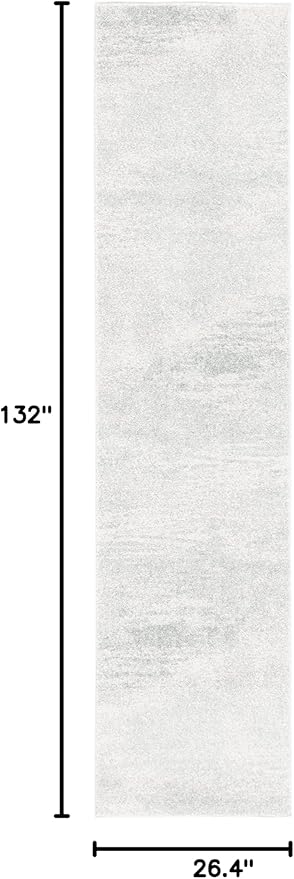 SAFAVIEH Evoke Collection 2'2" x 11' Ivory/Sage EVK272B Modern Abstract Non-Shedding Entryway Foyer Living Room Kitchen Runner Rug