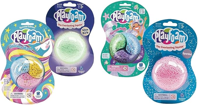 Educational Insights Jumbo Playfoam Jumbo Pods Set of 4 Special Edition, Fidget, Sensory Toy, Easter Basket Stuffers for Boys & Girls, Ages 3+