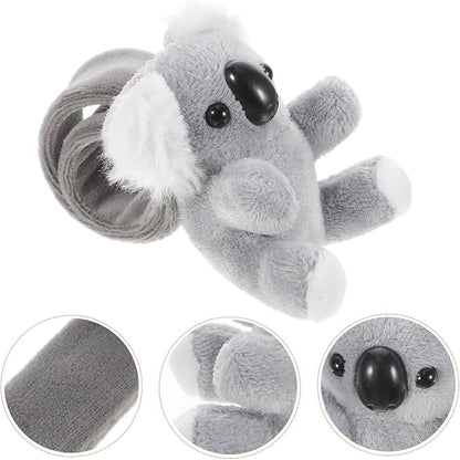 Abaodam Animal Slap Bracelet Koala Slap Bracelet Plush Stuffed Animal Hugger Snap Wrist Band for Kids Birthday Party Gifts