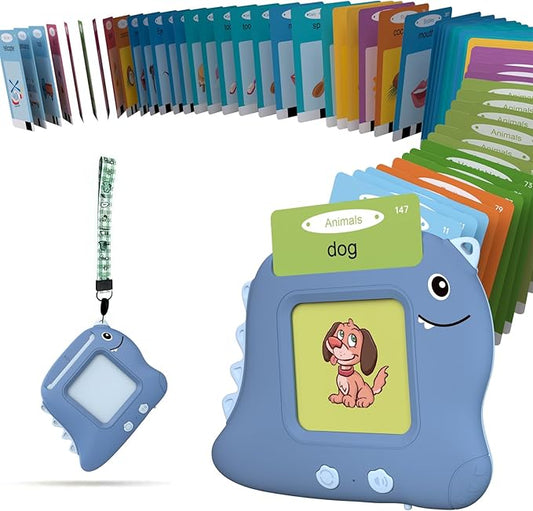 Talking Flash Cards, Montessori Learning Toy for Toddler, Autism Sensory Product Speech Therapy Toys, Preschool Kindergarten Educational Toy Sight Words Phonics for 2 3 4 Year Old Boys Girls