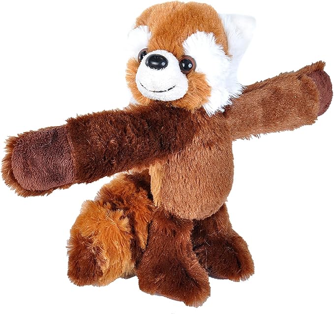 Wild Republic Huggers Red Panda Plush, Slap Bracelet, Stuffed Animal, Kids Toys, 8"