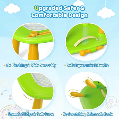 Kikidex Magnetic Drawing Board, Toddler Girl Toys for 1-2 Year Old, Doodle Board Pad Learning and Educational Toys for 1 2 3 Year Old Baby Kids Birthday Gift(Green)