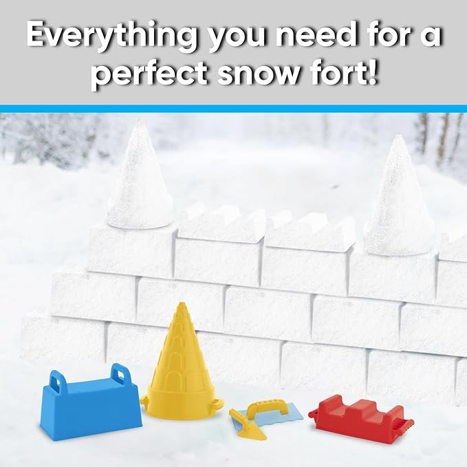 Superio Snow Brick Maker Igloo Fort Block Form Outdoor Winter Snow Toys Sand Castle Building Kit for Adults and Kids Sandbox, Beach, Sand Toys (Red, 2)