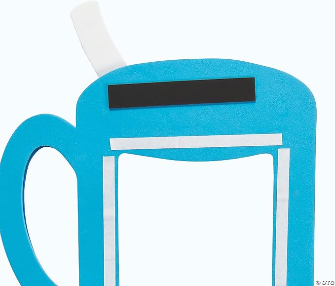 Fun Express Hot Cocoa Picture Frame Magnet Craft Kit - Makes 12 - DIY Winter and Christmas Crafts for Kids