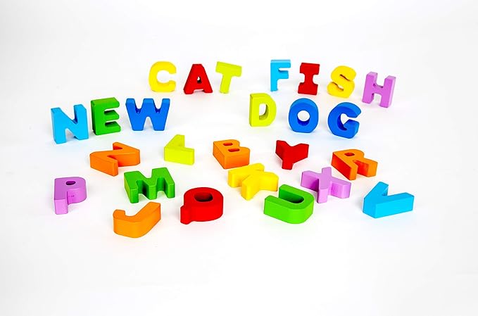 Hape Wooden Alphabet Puzzle| Wooden ABC Letters Colorful Educational Learning Puzzle Toy Board for Toddlers