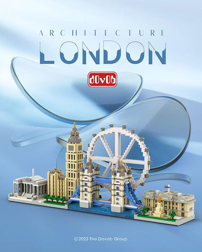 dOvOb Architecture London Skyline Collection Micro Mini Blocks Set Model Kit and Gift for Kids and Adults (3076 Pieces)