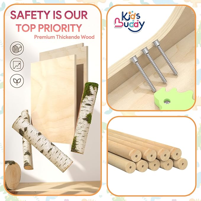 Pikler Triangle Set with Cushion 9 in 1 Climbing Toys for Toddlers 1-3 Indoor Baby Gym Toddler Montessori Toys Wooden Climbing with Maze, Shape Sorting, Dinosaur Car