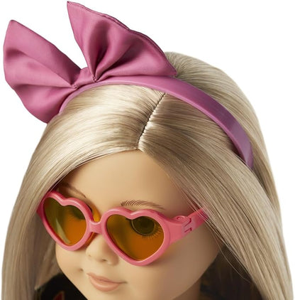 American Girl Truly Me 18-inch Doll Accessories Rainbow Skirt, Pink Headband, and Heart-Shaped Sunglasses, For Ages 6+