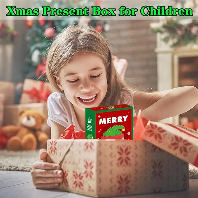 Christmas Elf Building Blocks Set Compatible with Lego Advent Calendar 2024 Stacking New Toys Holiday Present Box New Year Xmas Gifts for Kids for Boys & Girls and Adults