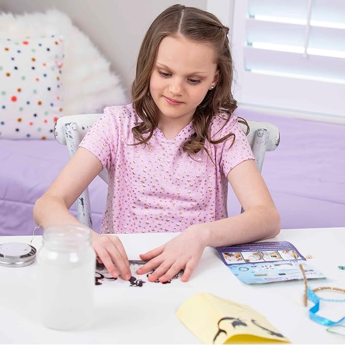 Hapinest DIY Night Light Mermaid Lantern Jar, Mermaid Lamps for Girls Bedroom, Make Your Own Mermaid Night Lights for Girls, Toy Art Kit Mermaid Crafts for Girls Ages 6-8 8-10 Years Old & Up