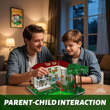 Golf Country Club Toy Building Set for Adults Compatible with Lego Golf - Architecture Building House Collection Kit 1860 Pcs for Adults & Teen & Golf Lovers, Easter Gift