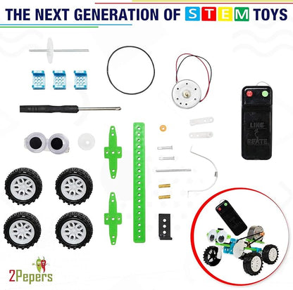 Electric Motor Robotic Science Kits for Kids (4-in-1), DIY STEM Toys Kids Science Experiment Kits,Building Educational Robotics Kit for Boys and Girls,Circuit Engineering Science Project Kits