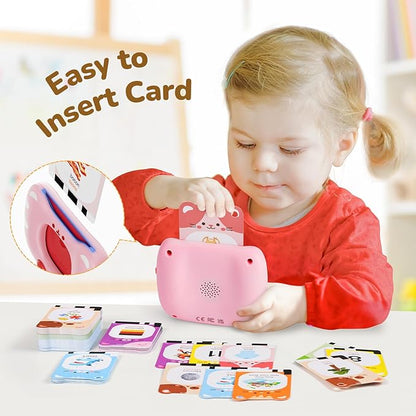 Bilingual Spanish & English Talking Flash Cards for Toddlers 1-5, 454 Words+6 Songs, Clear Voice & Thick Cards & Easy to Slide in and Out, Independent Play & Speech Development Toys