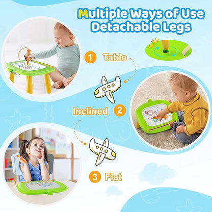 Kikidex Magnetic Drawing Board, Toddler Girl Toys for 1-2 Year Old, Doodle Board Pad Learning and Educational Toys for 1 2 3 Year Old Baby Kids Birthday Gift(Green)