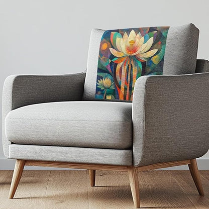 Lily Flower Head Rest Cover for Recliner Washable Sofa Headrest Covers Couch Headrest Covers Furniture Protector for Living Room Home 2 Pcs