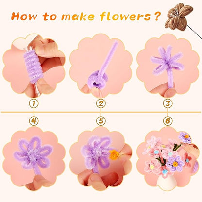 Pipe Cleaners, 100Pcs Chenille Stems Pipe Cleaners Craft, Creative Craft Pipe Cleaners, Crafting Pipe Cleaners Supplies for Festivals Flower Making, DIY Home Decorations/Light Brown