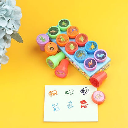 30 Pieces Animal Stampers for Kids Dinosaur Ocean Life and Zoo Animal Stampers Self Inking Stamps for Kids Birthday Gift, Party Supplies, Teacher Stamps