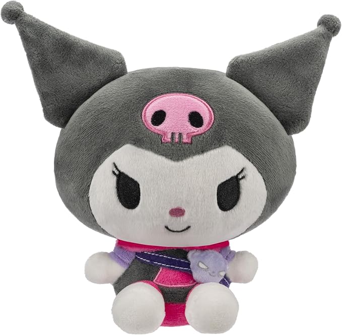 Jazwares Hello Kitty and Friends, Kuromi Series 1 Plush - Hoodie Fashion and Bestie Accessory - Officially Licensed Sanrio Product from