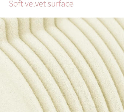 ManGotree Baby Velvet Clothes Hangers, Kids Toddler Children's Hangers for Clothes Space Saving Non-Slip (30 Pack, Beige)