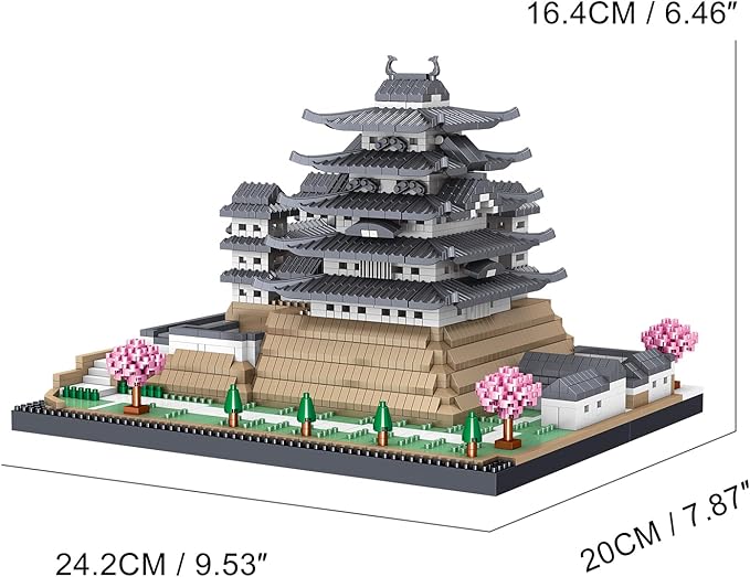 Himeji Castle Japan Building Blocks Set (3037Pcs) Famous World Architecture Educational Toys Micro Bricks for Kids Adults