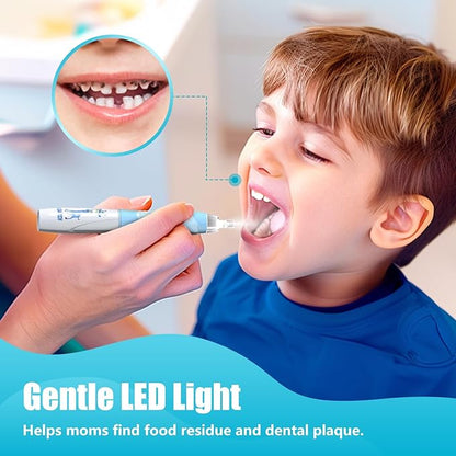 Kids Electric Toothbrush Toddler Toothbrush Age 2-4-8-12 Electric Toothbrush Kids with Timer Rainbow LED Light Up Vibrating Toothbrush Battery Operated Childrens Sonic Tooth Brush (Blue Giraffe)