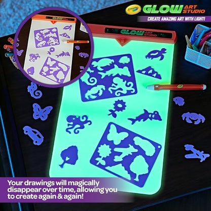 Crayola Glow Art Studio, Glow in the Dark Toys, Kids Gifts for Girls and Boys, Ages 6+