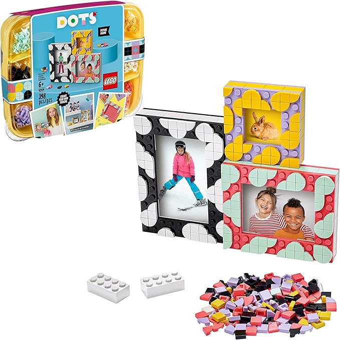 LEGO DOTS Creative Picture Frames 41914 DIY Creative Craft Decorations Kit for Kids, Makes a Great Gift for Kids Who Like Doing Crafts at Home and Fun Picture Frame Ideas (398 Pieces)