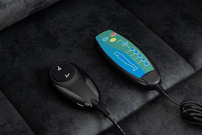 FANYE Electric Power Lift Recliner Chair for Elderly W/Massage and Heat, 2 Remote Controllers Infinite Positions Large Velvet Upholstery Recliner&Armchair W/Side Pockets for Living Room