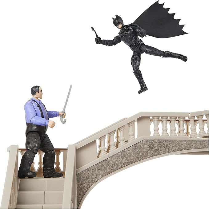 DC Comics, Batman Batcave with Exclusive Batman and Penguin Action Figures and Batcycle, The Batman Movie Collectible Kids Toys for Boys Ages 3 and up