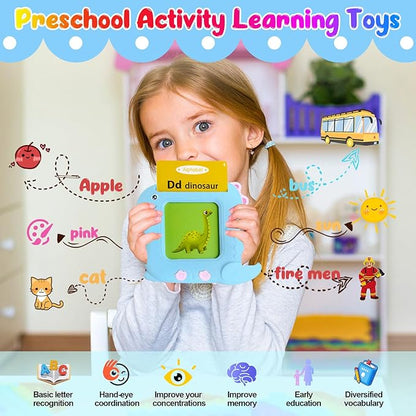 Pocket Speech Talking Flash Cards - 336 Sight Words Toddlers Montessori Audible Speech Buddy Early Learning Flashcards, Autism Sensory Toys Speech Therapy Materials for Toddler Age 3 4 5 Years Old B