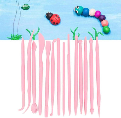 Carving Pottery Tool, 14Pcs Clay Sculpting Tool, Grils Clay Fondant Cake for Soft Clay Home()
