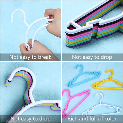 Kids Hangers 60 Pack White Plastic Baby Hangers, Toddler Hangers for Infant Child Clothing