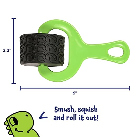 READY 2 LEARN Paint and Dough Explorers - Set 3 - Set of 4 - Sturdy, Chunky Texture Rollers for Kids and DIY - Art Tools for Pottery, Posters and Dough