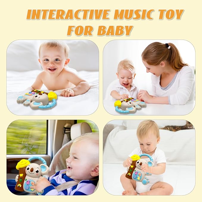 Musical Toys for 1 Year Old Boys and Girls, Baby Light Up Piano Keyboard Musical Toys for Toddlers 1-3, Early Learning Educational Infant Toys, 1 Year Old Baby Boy Girl Toys Gifts (Koala)