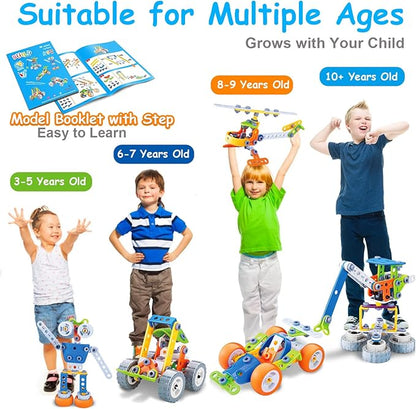 10 in 1 STEM Toys for 4 5 6 7 8+ Year Old Boy Girl Birthday Gifts Building Toys for Kids Ages 4-8 5-7 6-8 Educational Learning Stem Activities for Boys 3-5 4-6 8-10 Creative Games Easter Idea Gift
