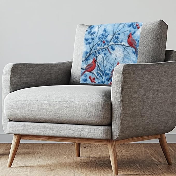 Cardinal Bird Headrest Covers for Recliners Washable Sofa Headrest Covers Couch Headrest Covers Furniture Protector for Living Room Home 3 Pcs