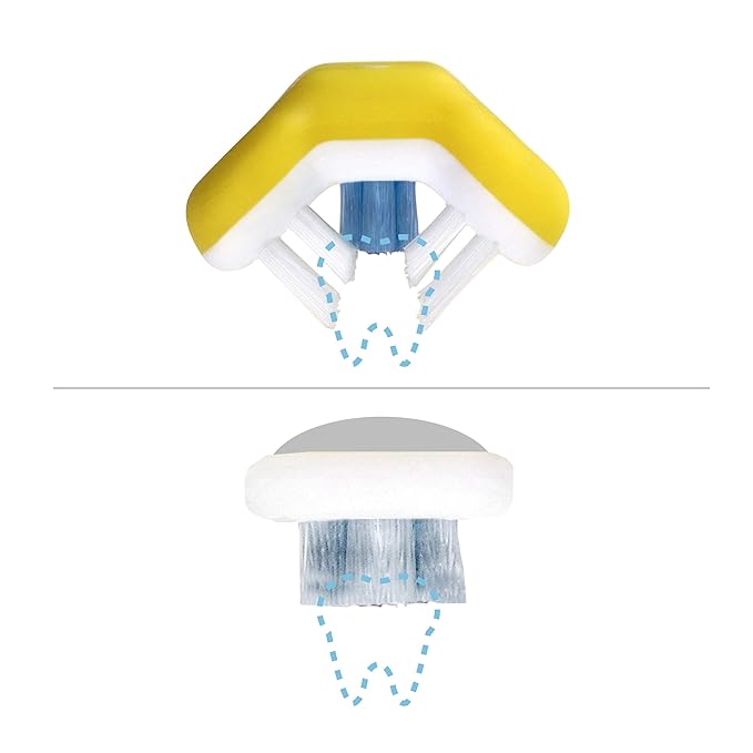 Frida Baby Triple-Angle Toothhugger Training Toothbrush for Toddler Oral Care (Pack of 2)