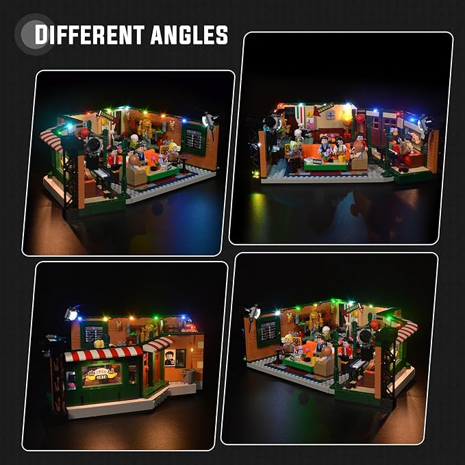 Nitemode LED Light Kit Compatible with Lego Friends The Television Series Central Perk 21319, Upgraded Brightness Adjustable Lighting Accessories(No Model)