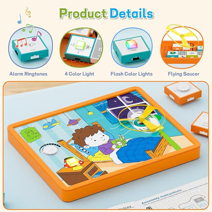 Circuit Kits for Kids Age 3-12 Circuit Board for Kids with Scene Card & Markers STEM Kits for Kids Age 8-10 Birthday Gift Engineering Creative Toy 3 4 5 6 7 8 Year Old Boy Girl Toys