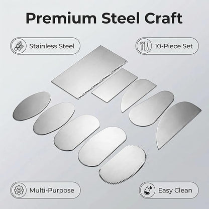 10-Piece Pottery Tool Set for Clay Modeling & Ceramics Pottery Ribs, Trimming Tools, Ceramic Accessories Compatible with Pottery Wheel