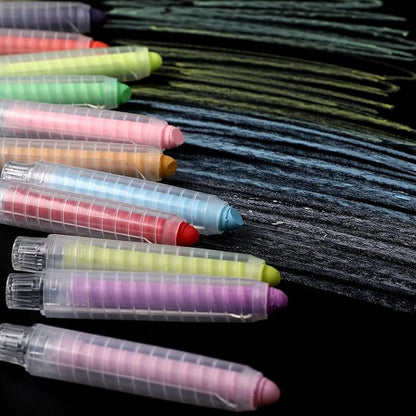 Ireer Dustless Chalk Set Colored Chalk with Holder Sidewalk Chalk for Kids Washable Toddler Chalk for Chalkboard Blackboard Children Drawing Writing Art Tool Toys Gift Party Favors (72 Pcs)